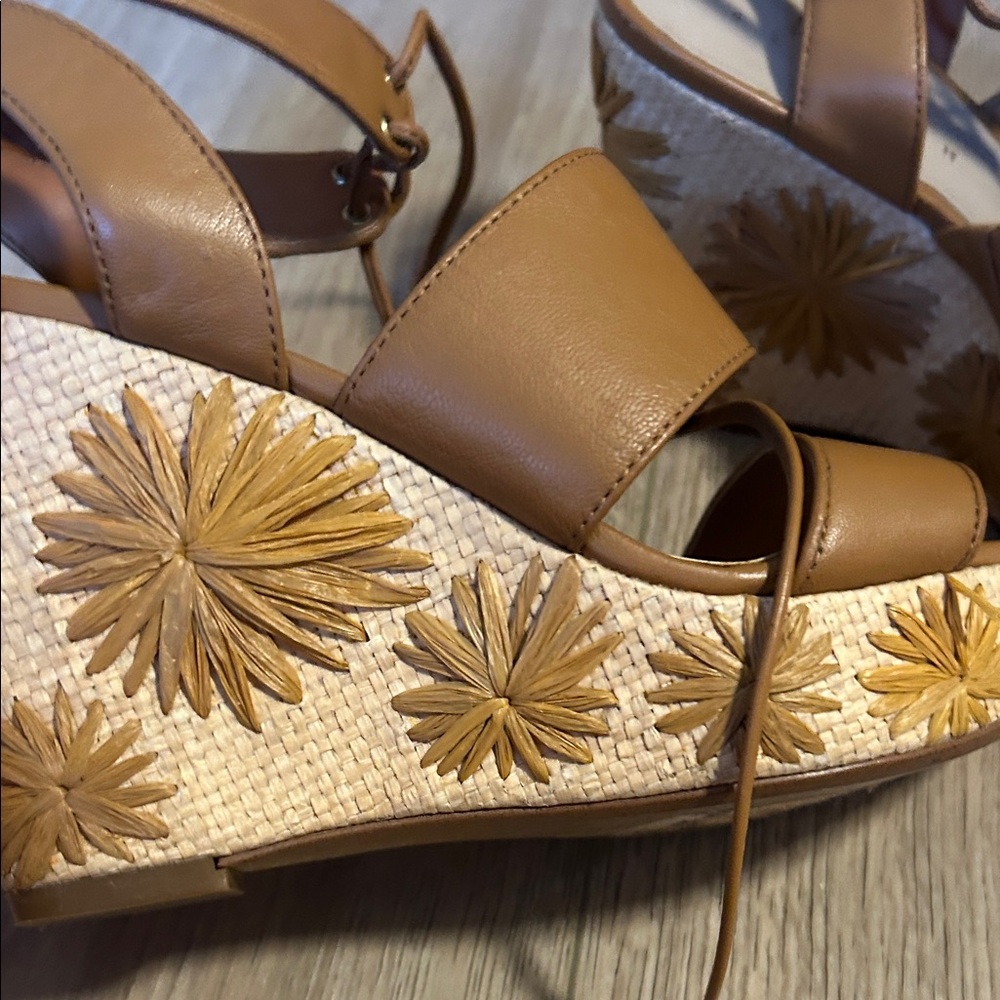 Lord & Taylor Tan Wedge Sandals - Picture 3 of 5